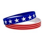 Load image into Gallery viewer, Women&#39;s American Flag Patriotic Leggings with Bracelet
