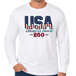 Load image into Gallery viewer, American Proud America 250 Long Sleeve T-Shirt | The Flag Shirt
