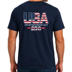 Load image into Gallery viewer, America 250 USA Flag Men’s Patriotic T-Shirt | The Flag Shirt
