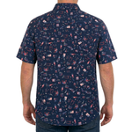 Load image into Gallery viewer, Men's Americana Icons Button-Down Short Sleeve Shirt
