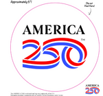 Load image into Gallery viewer, 250th Anniversary Die-Cut Vinyl Decal – White &amp; Blue
