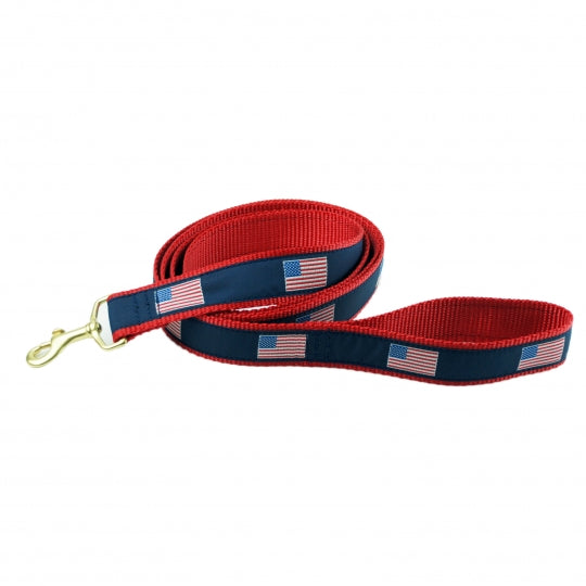 American Flag Made in USA Dog Leash