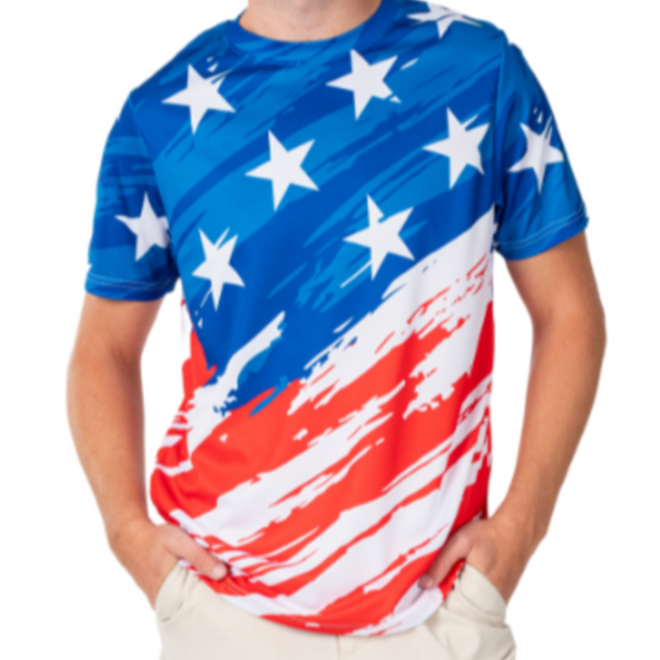 Men's Patriotic Quick-dry Jersey T-Shirt - Main Image