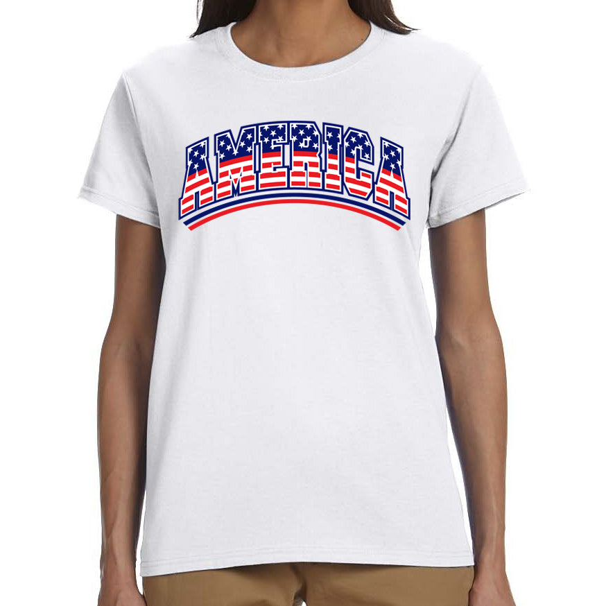 Women's America Stars and Stripes T-Shirt