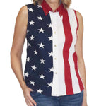 Load image into Gallery viewer, Women&#39;s Stars and Stripes 100% Cotton Sleeveless Top
