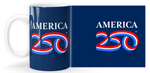 Load image into Gallery viewer, 250th Anniversary Ceramic Mug – White &amp; Blue
