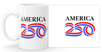 Load image into Gallery viewer, 250th Anniversary Ceramic Mug – White &amp; Blue
