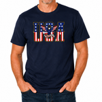 Load image into Gallery viewer, USA Eagle Heritage Men’s Patriotic T-Shirt | The Flag Shirt
