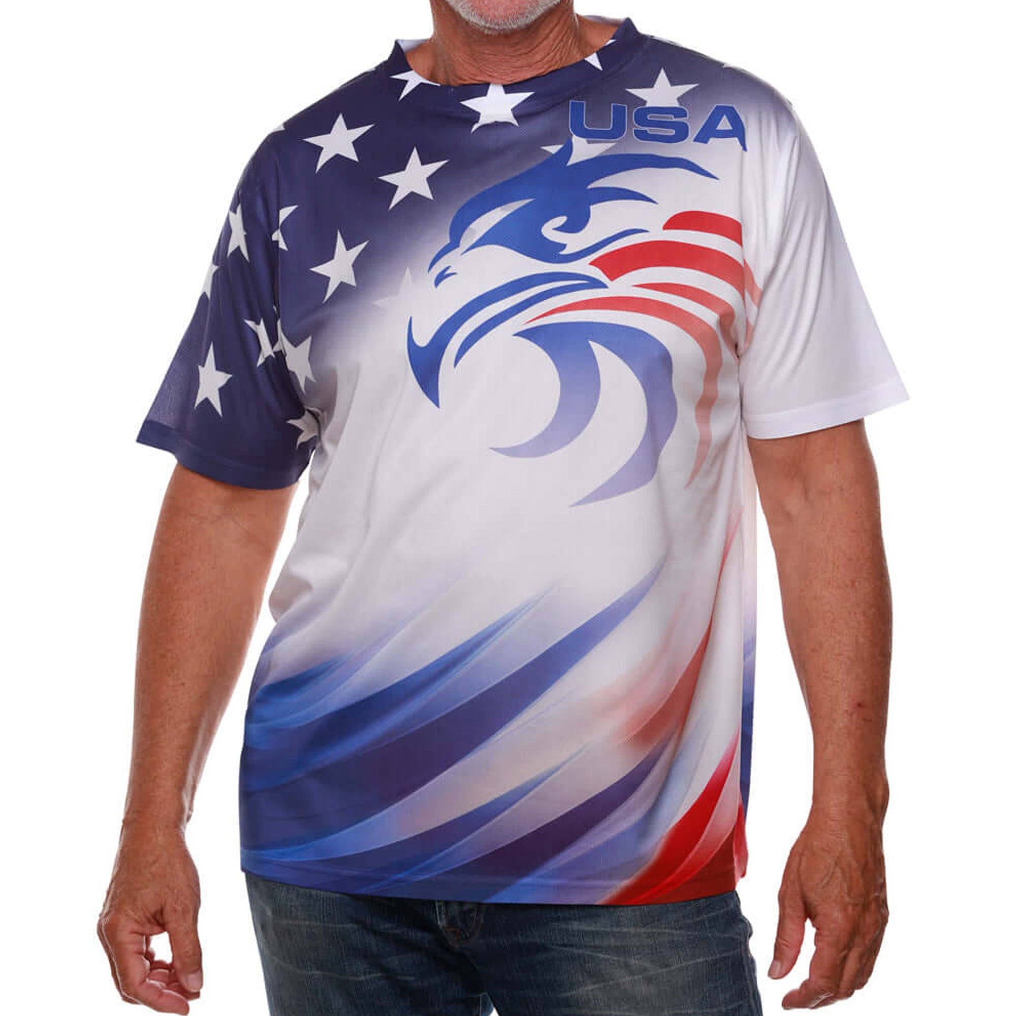 Men's Patriotic Eagle USA Quick Dry T-Shirt