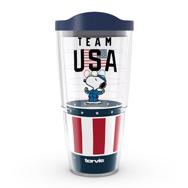 Tervis 24 oz Made in USA Snoopy Team USA