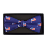 Load image into Gallery viewer, Navy American Flag Bow Tie
