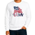 Load image into Gallery viewer, Waving Flag America 250 Crewneck Sweatshirt | The Flag Shirt
