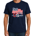 Load image into Gallery viewer, Waving Flag America 250 Made in USA Shirt | The Flag Shirt
