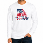 Load image into Gallery viewer, Waving Flag America 250 Long Sleeve T-Shirt | The Flag Shirt
