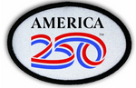Load image into Gallery viewer, 250th Anniversary Iron-On Oval Patches
