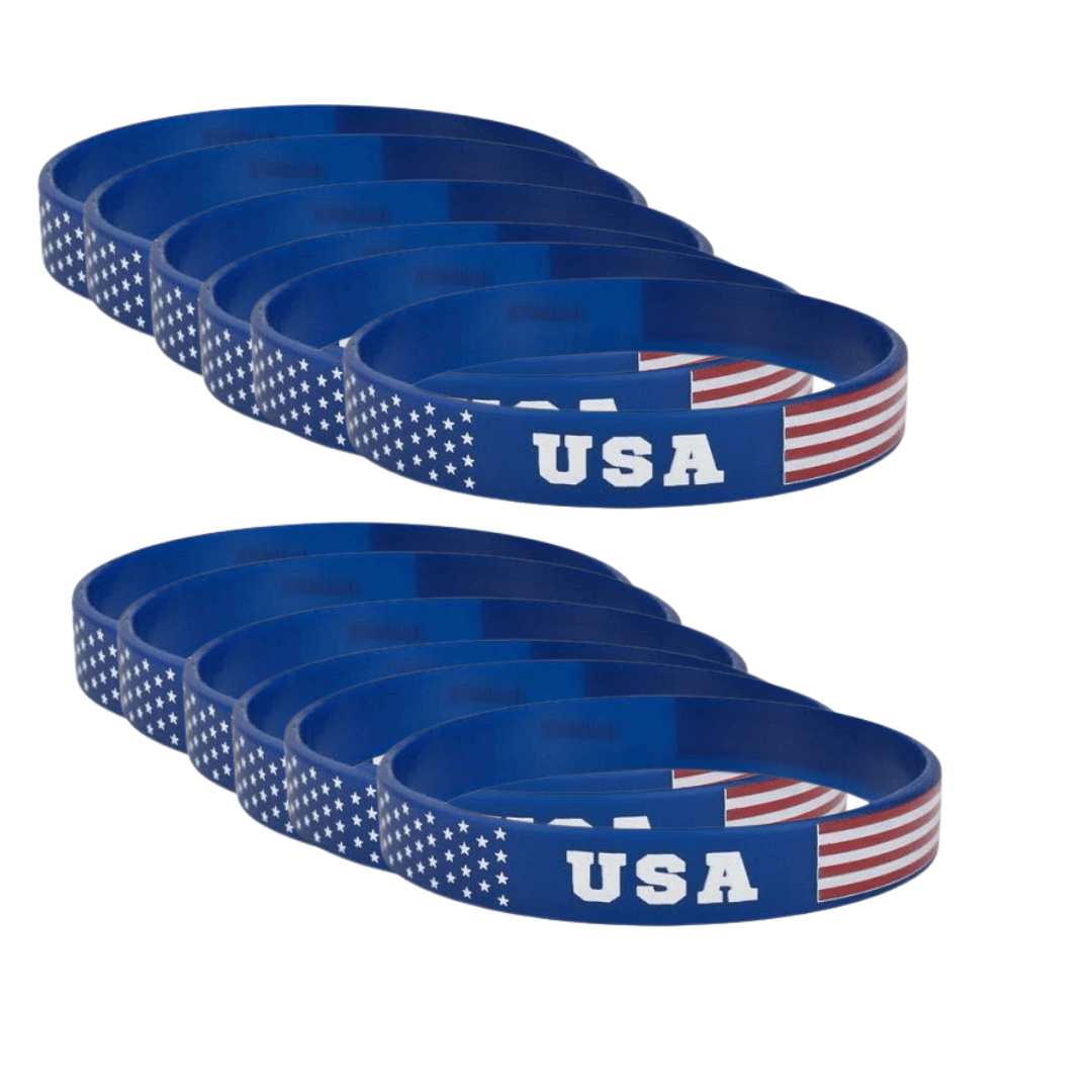 USA America Wristbands Party Pack