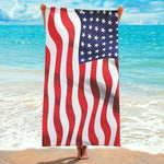 Load image into Gallery viewer, Waving American Flag Beach Towel 30 X 60 - the flag shirt
