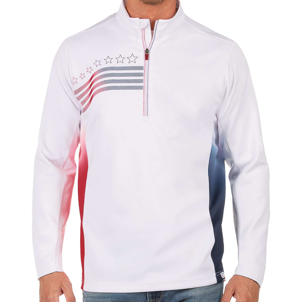 Antigua Detroit Tigers Compass Patriotic Golf Polo - Carl's Golfland