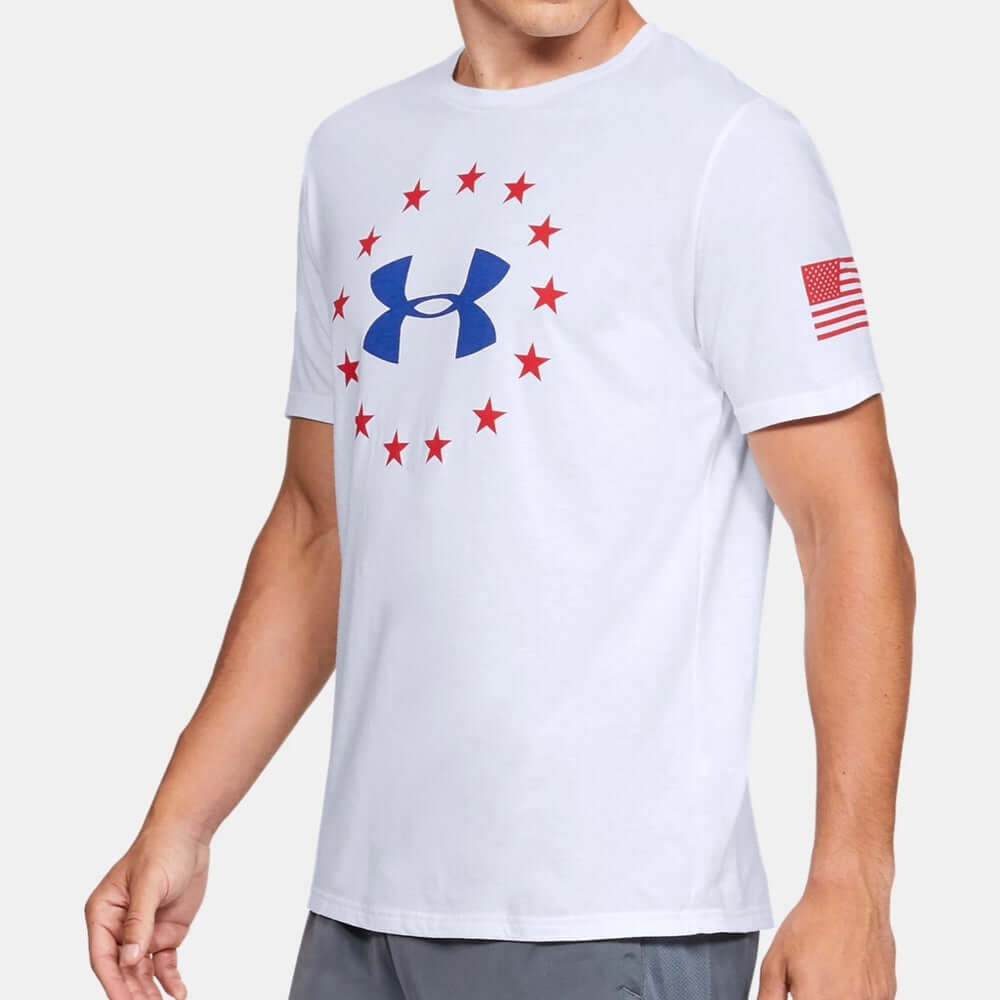 Shirt T-shirt Freedom The – Logo Under Flag Men\'s Armour