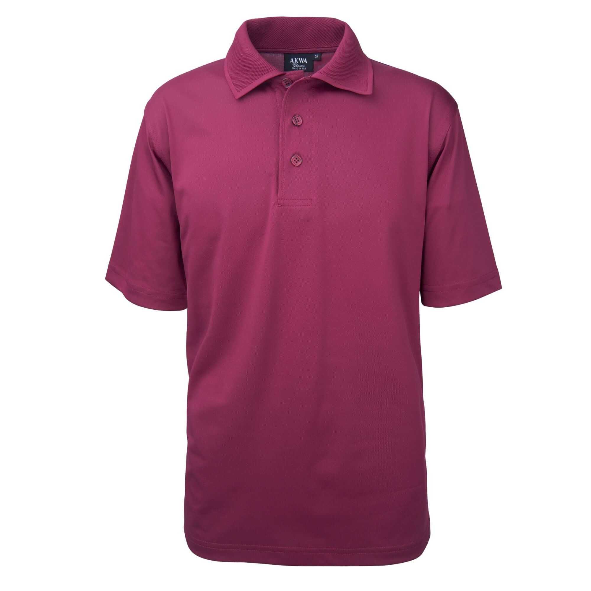 Men's Made in USA Tech Polo Shirt color_burgundy - the flag shirt
