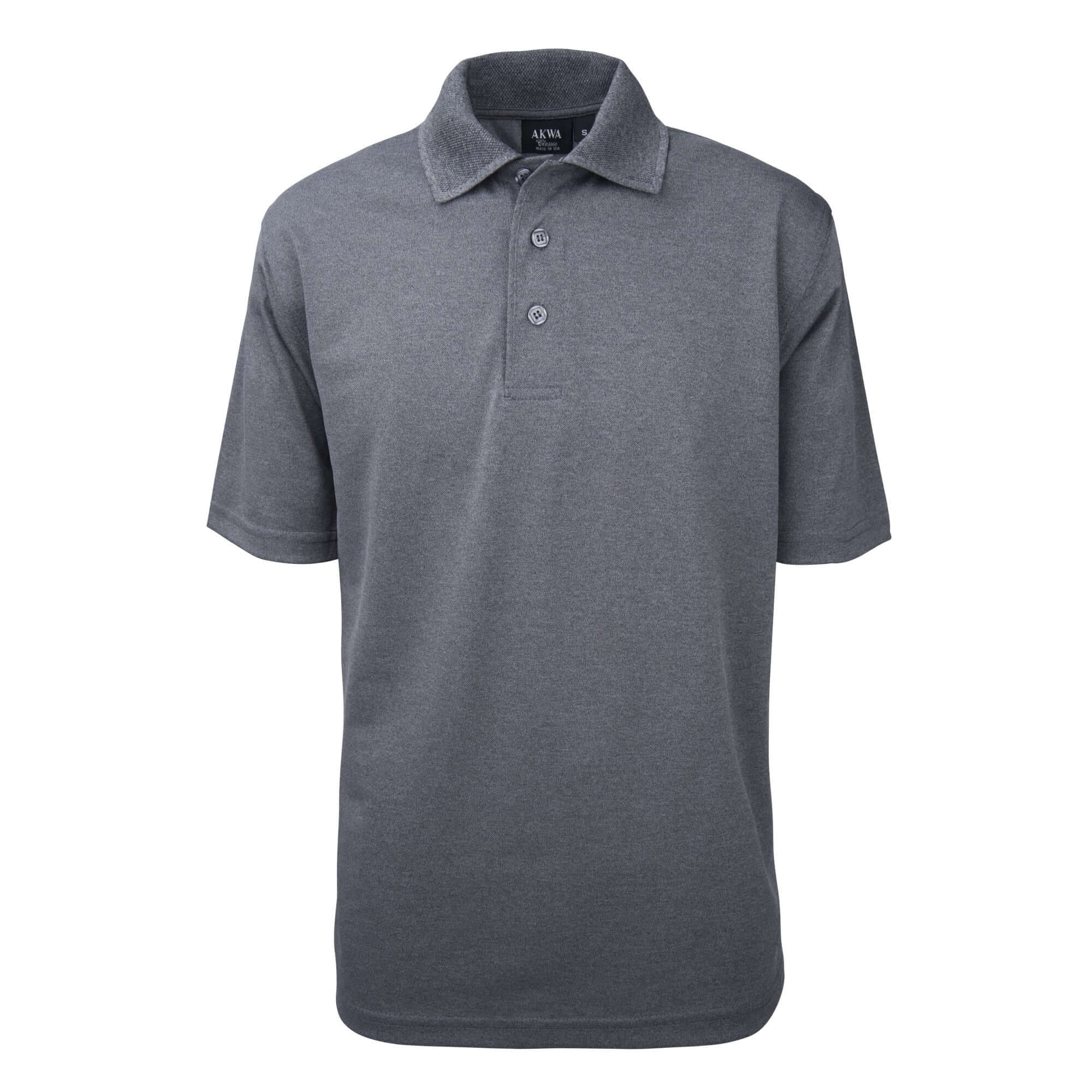 Men's Made in USA Tech Polo Shirt color_charcoal - the flag shirt