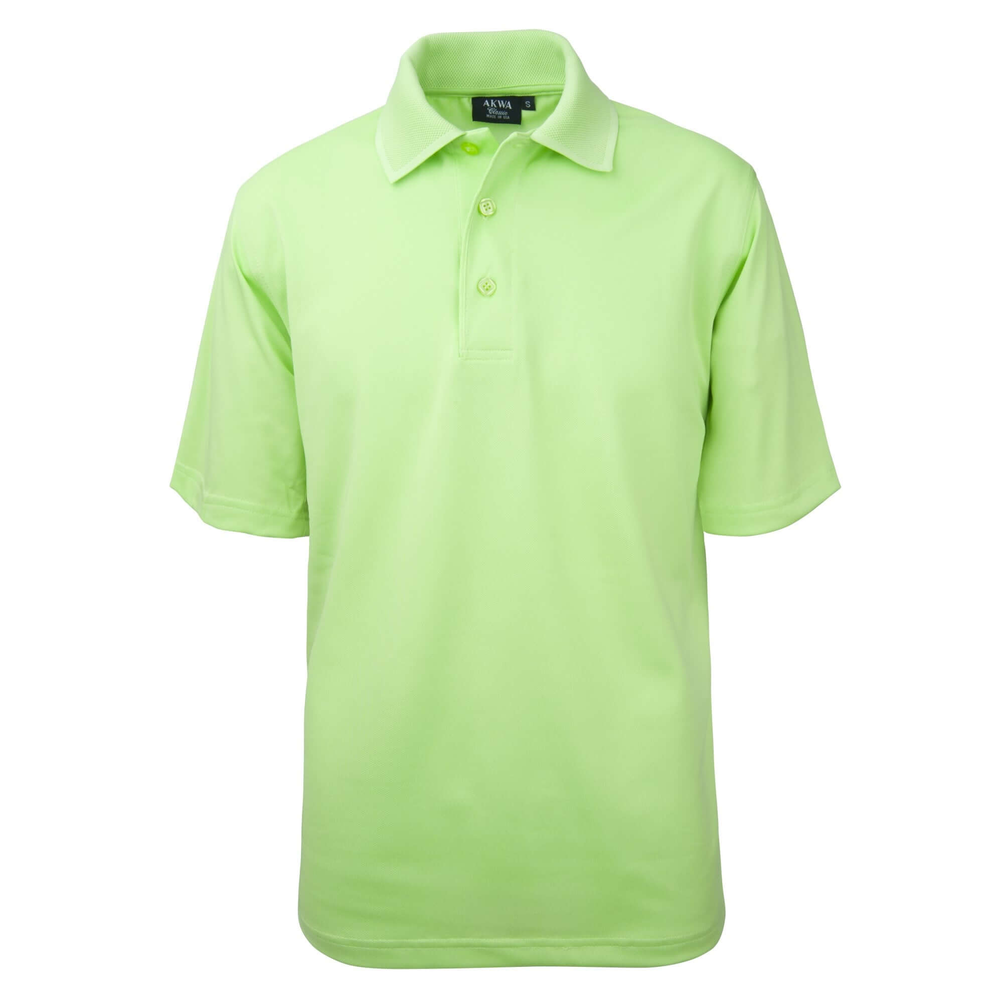 Men's Made in USA Tech Polo Shirt color_lime - the flag shirt