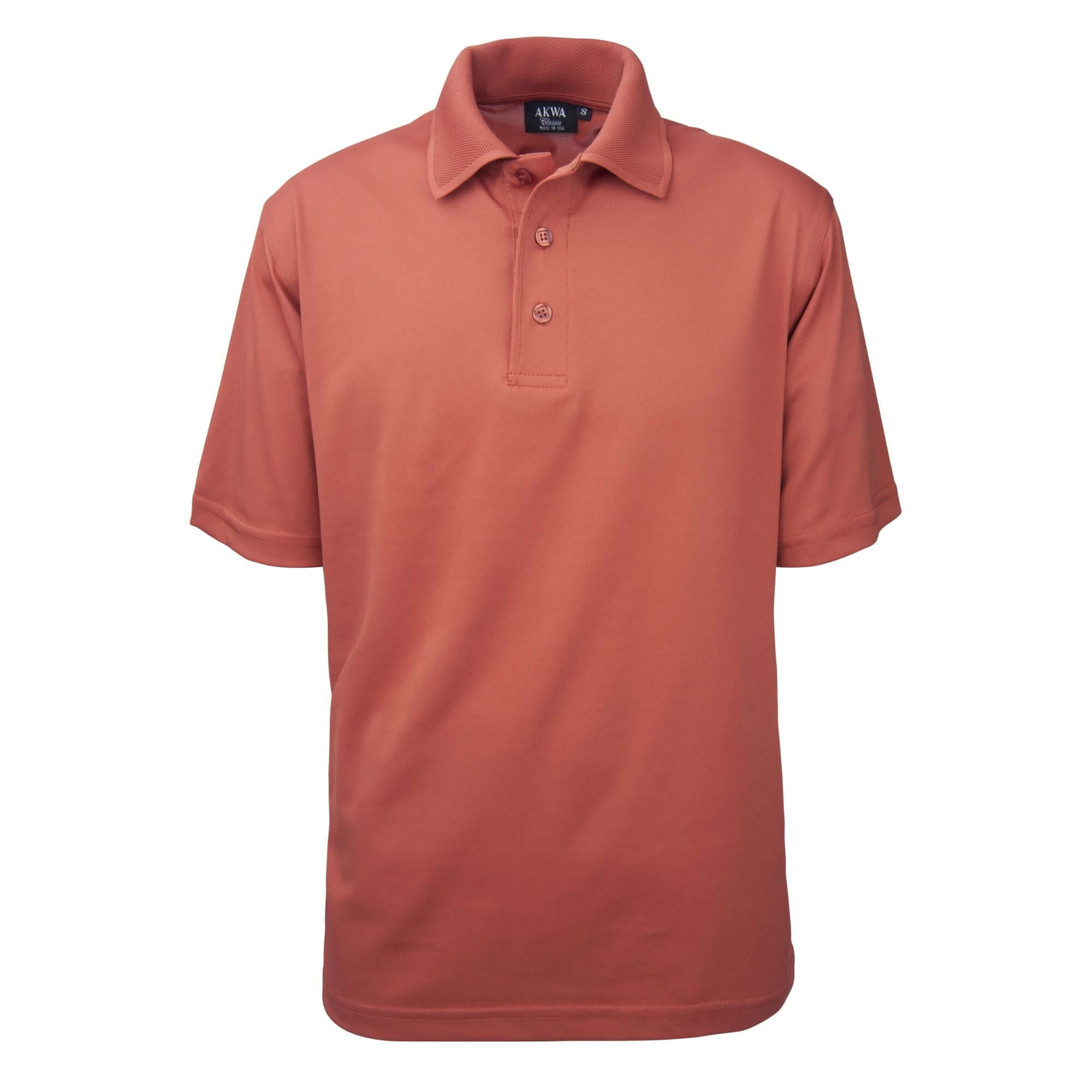 Men's Made in USA Tech Polo Shirt color_rust - the flag shirt