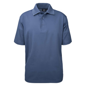 Men's Made in USA Tech Polo Shirt color_steel_blue - the flag shirt