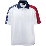 Load image into Gallery viewer, Men&#39;s Shoulder Stripe Patriotic Polo Shirt - The Flag Shirt
