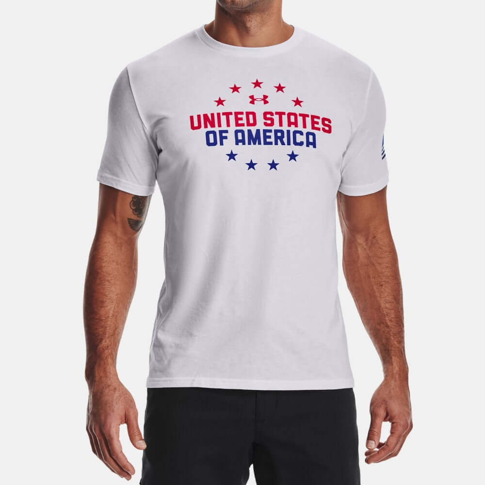 Under Armour Men's Freedom Flag T-Shirt White