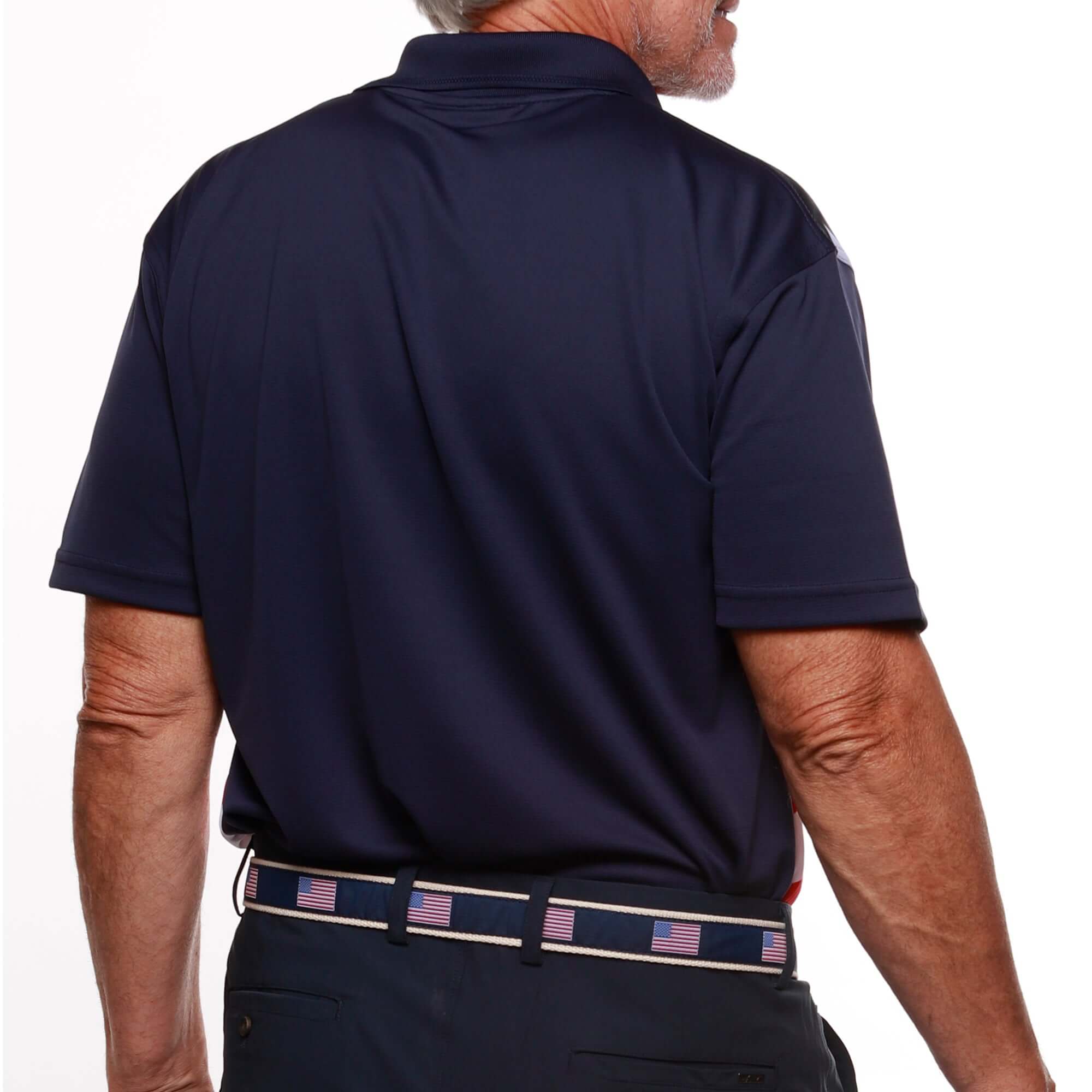 Men's Made in USA Diagonal Flag Tech Polo Shirt