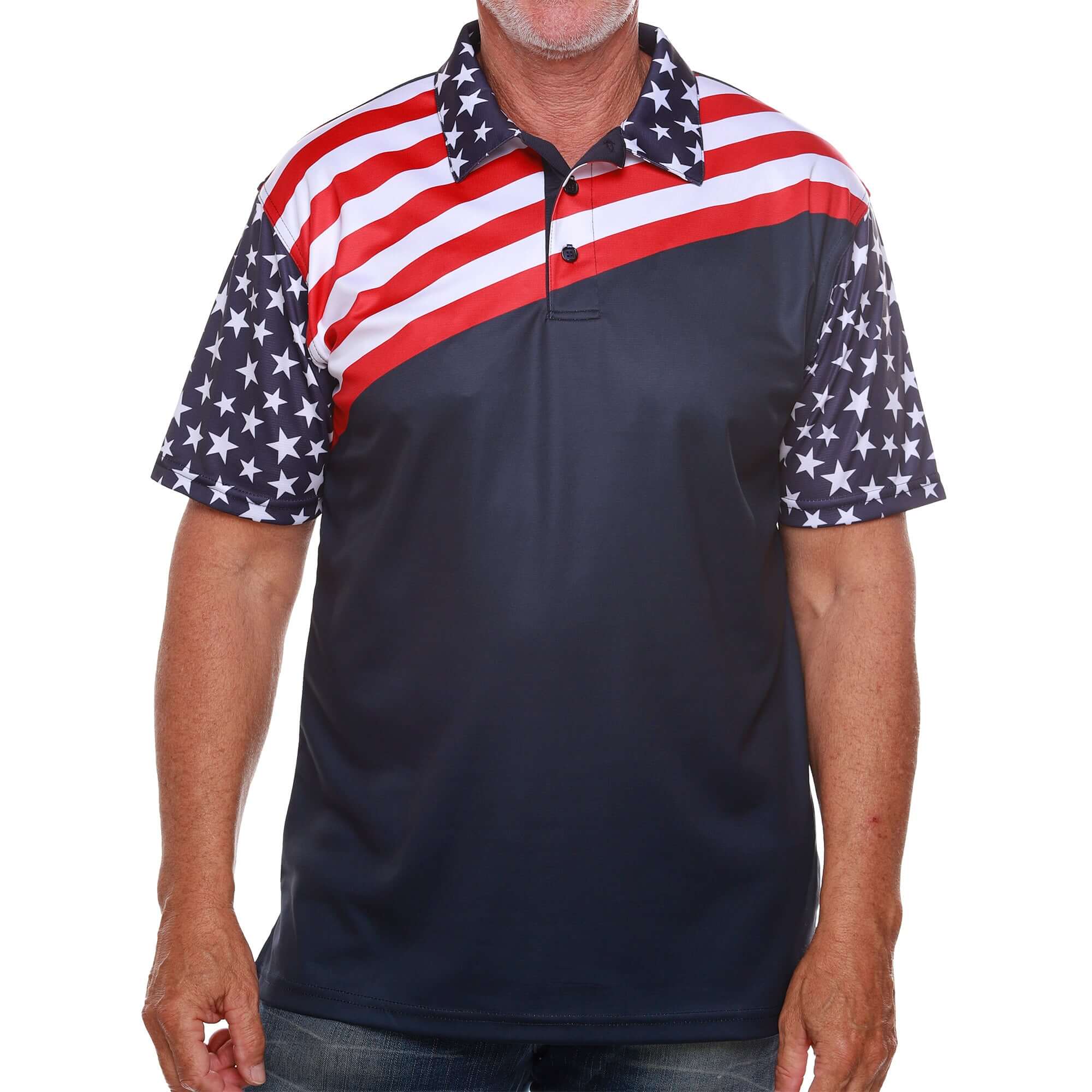 Men's Made in USA Stars and Stripes Tech Polo Shirt
