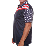 Load image into Gallery viewer, Men&#39;s Made in USA Stars and Stripes Tech Polo Shirt
