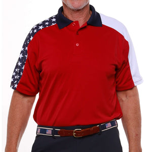 Men's Made in USA Patriotic Tech Polo Shirt