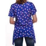 Load image into Gallery viewer, Women&#39;s Made in USA Royal Stars Sharkbite Short Sleeve Tunic
