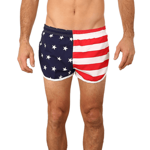 Men's Stars and Stripes Running Shorts - The flag shirt