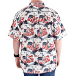 Load image into Gallery viewer, Men&#39;s Flags &amp; Statue Button-Up Shirt - the flag shirts
