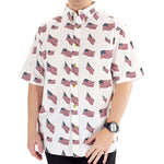Load image into Gallery viewer, mens woven button down allover flags shirt - the flag shirt
