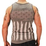 Load image into Gallery viewer, Mens Charcoal Grunge Flag Tank - The Flag Shirt
