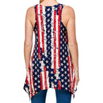 Load image into Gallery viewer, Women&#39;s Made in USA Stars and Stripes Sharkbite Tank
