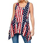 Load image into Gallery viewer, Women&#39;s Made in USA Stars and Stripes Sharkbite Tank
