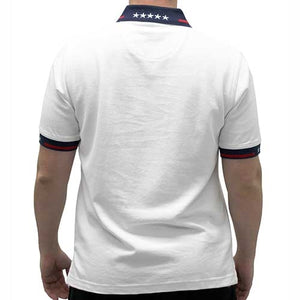 Mens Patriotic Tactical Polo Shirt - White - The Flag Shirt