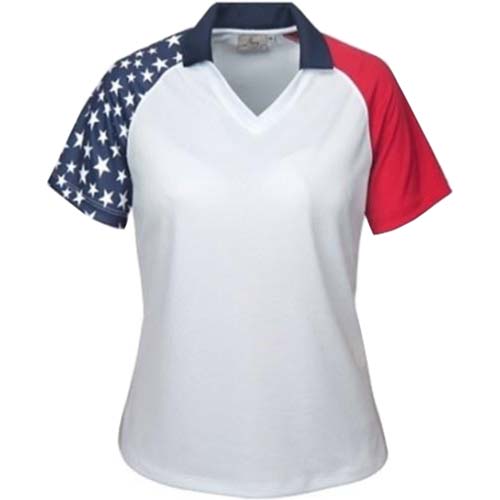 Ladies Patriotic Polo Shirt - theflagshirt