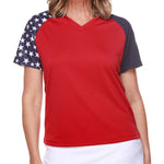 Load image into Gallery viewer, Women&#39;s Made in USA Patriotic Tech Polo Shirt
