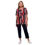 Load image into Gallery viewer, Women&#39;s Made in USA Stars and Stripes Short Sleeve Tunic
