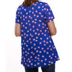 Load image into Gallery viewer, Women&#39;s Made in USA Royal Stars Short Sleeve Tunic

