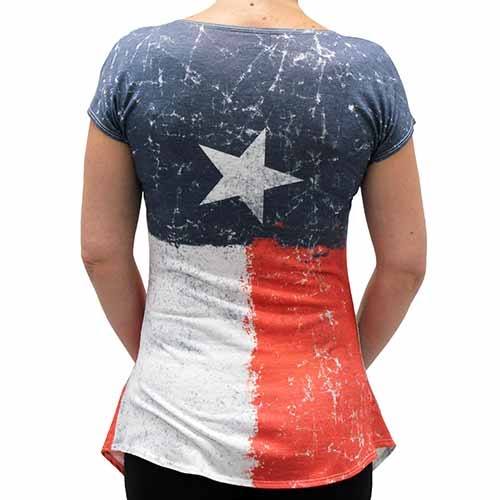 Womens Vintage Texas Flag  T-Shirt - The Flag Shirt