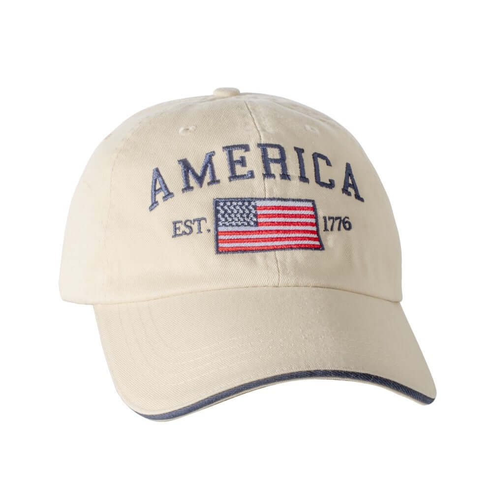 Made in the USA Unstructured Washed Cotton America 1776 Cap
