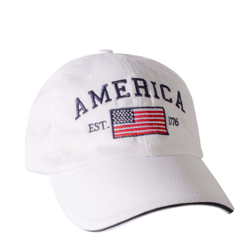 Made in the USA Unstructured Washed Cotton America 1776 Cap