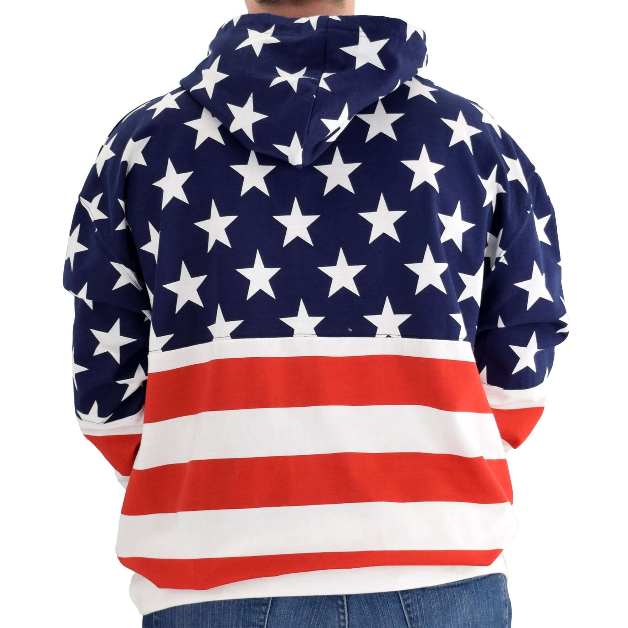 mens patriotic stars navy hoodie sweater - the flag shirt